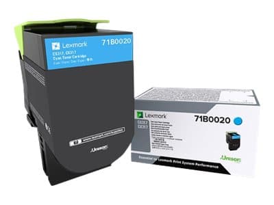 Lexmark X317 - syaani - alkuperäinen - tonerpatron LCCP - Lexmark CS317dn, CX317dn -laitteisiin
