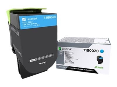 Lexmark X317 - syaani - alkuperäinen - tonerpatron LCCP - Lexmark CS317dn, CX317dn -laitteisiin