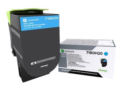 Lexmark X417 - Høy ytelse - cyan - original - tonerpatron LCCP - for Lexmark CS417dn, CS517de, CX417de, CX517de