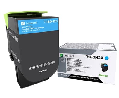 Lexmark X417 - Høy ytelse - cyan - original - tonerpatron LCCP - for Lexmark CS417dn, CS517de, CX417de, CX517de