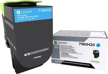 Lexmark X417 - Høy ytelse - cyan - original - tonerpatron LCCP - for Lexmark CS417dn, CS517de, CX417de, CX517de