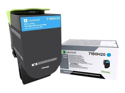 Lexmark X417 - Høy ytelse - cyan - original - tonerpatron LCCP - for Lexmark CS417dn, CS517de, CX417de, CX517de