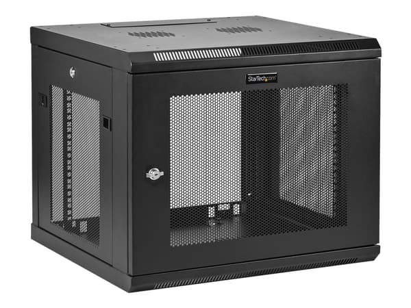 StarTech.com RK920WALM hylle 9U Veggmonterbar hylle Sort