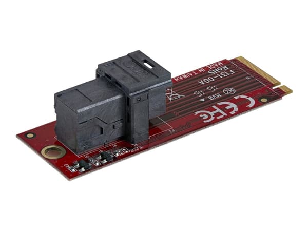 StarTech.com U.2 to M.2 Adapter - for 1 x U.2 PCIe NVMe SSD - M.2 PCIe x4 Host Interface - U.2 SSD - M.2 PCIe Adapter - U.2 Drive (M2E4SFF8643) - Gre