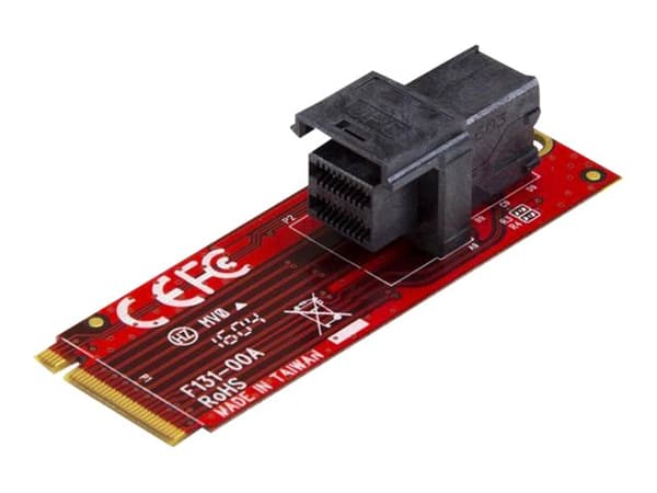 StarTech.com U.2 to M.2 Adapter - for 1 x U.2 PCIe NVMe SSD - M.2 PCIe x4 Host Interface - U.2 SSD - M.2 PCIe Adapter - U.2 Drive (M2E4SFF8643) - Gre