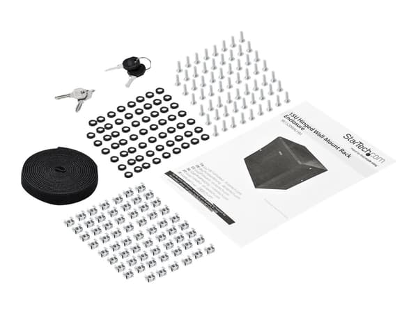 StarTech.com 15U väggmonterat serverrackskåp - 16 tum (40,6 cm) djupt - gångjärnsupphängning - Rack skåp - 4 stolpar - väggmontering - svart - 15U -