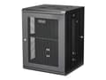 Miniatyrbild 4 av 5: StarTech.com 15U väggmonterat serverrackskåp - 16 tum (40,6 cm) djupt - gångjärnsupphängning - Rack skåp - 4 stolpar - väggmontering - svart - 15U -