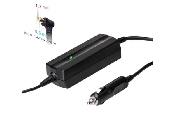 Akyga AK-ND-43, Kannettava tietokone, Auto, 19 V, 90 W, 19 V, 4,74 A