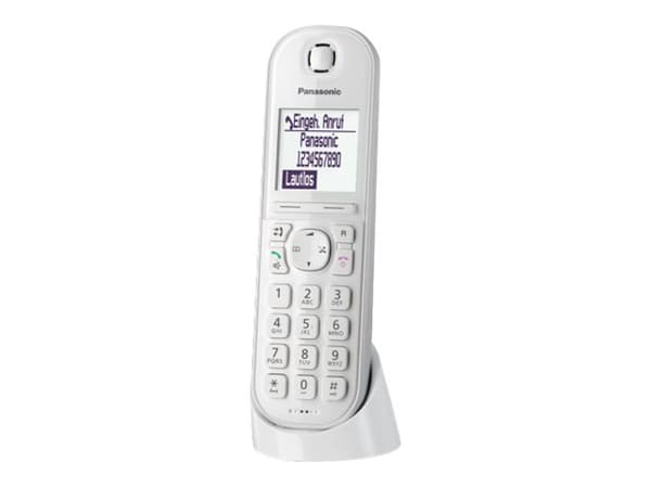 Panasonic KX-TGQ200 - Trådløs digitaltelefon - DECT\GAP - treveis anropskapasitet - hvit Sort