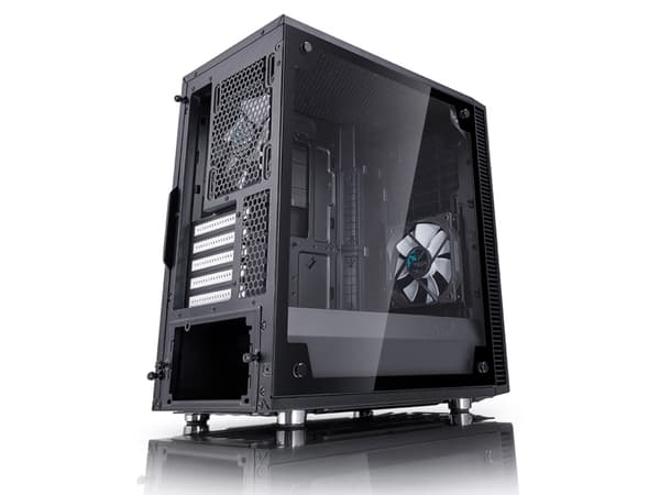 Fractal Design Define Mini C TG - Tower - micro ATX - genomskinlig sidopanel (härdat glas) - ingen strömförsörjning (ATX) - svart