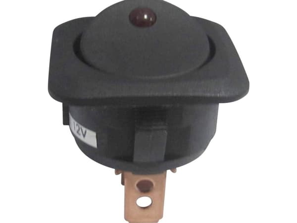 TRU COMPONENTS Auton vaihtokytkin TC-R13-203L-SQ PUNAINEN 12 V/DC 12 V/DC 25 A 1 x Pois päältä / Päälle napsautus 1 kpl