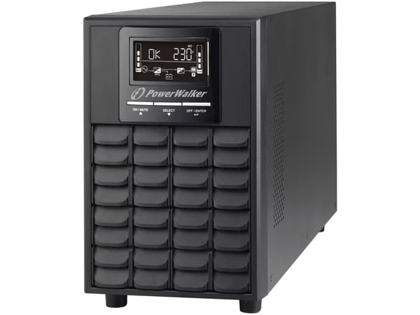 PowerWalker VFI 1000 CG PF1 - UPS - 1000 Watt - 1000 VA 7 At - RS-232, USB - lähtöliitännät: 4