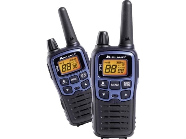 Midland XT60, 24 kanaler, 446.00625 - 446.0937 MHz, LCD, AAA, 112 g, 54 x 33 x 120 mm