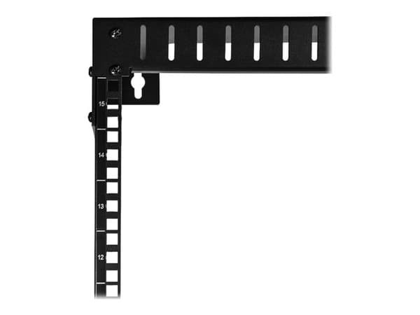 StarTech.com 15U 19" Wall Mount Network Rack - 12" Deep 2 Post Open Frame Server Room Rack for Data/AV/IT/Computer Equipment/Patch Panel with Cage Nu
