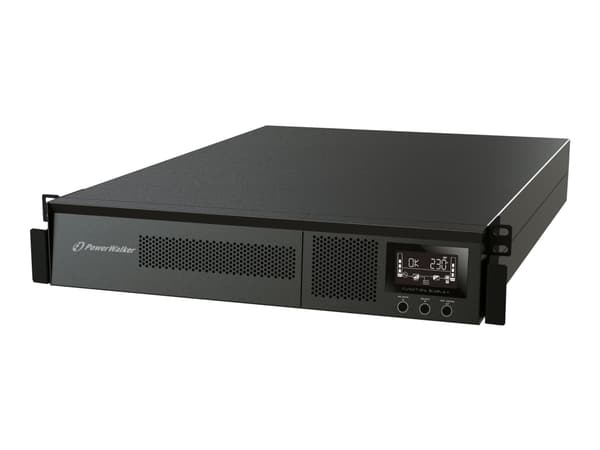 PowerWalker VFI 1500 RMG PF1 - UPS (rackmonterbar/ekstern) - 1500 watt - 1500 VA - 9 Ah - RS-232, USB - utgangskontakter: 8 - 2U Sort