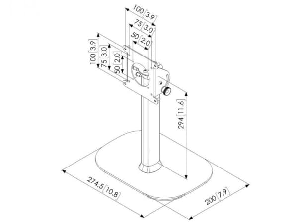 PTA 3105 Tablock Table Stand w. foot Plate