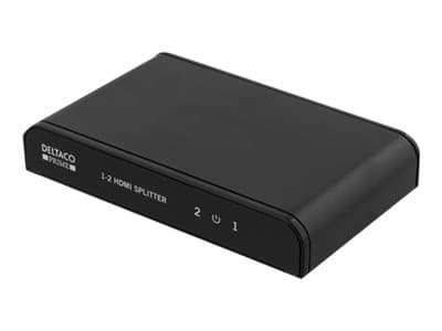 DELTACO PRIME HDMI-245 - Video/lyd-splitter - 2 x HDMI - stasjonær
