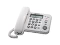 Miniatyrbild 3 av 3: Panasonic KX-TS560FXW - Fast telefon med nummerpresentation/samtal väntar - vit
