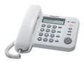Miniatyrbild 1 av 3: Panasonic KX-TS560FXW - Fast telefon med nummerpresentation/samtal väntar - vit