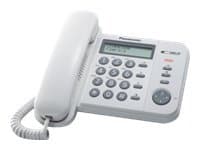 Panasonic KX-TS560, DECT-puhelin, 50 entries, Soittajan tunnistus, Valkoinen