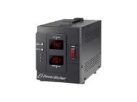 PowerWalker AVR 1500/SIV - Automatisk spenningsregulator - AC 230 V - 1200 watt - 1500 VA - utgangskontakter: 2 - svart