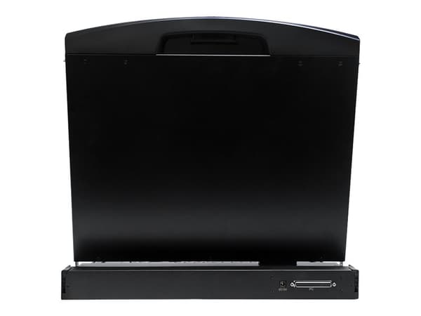 LogiLink - KVM-konsoll - PS/2, USB - Tysk - 19" (18.51" synlig) - kan monteres i rack - 1366 x 768 @ 60 Hz - 250 cd/m² - 1000:1 - VGA - svart