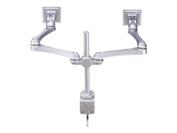 Neomounts FPMA-D930D - Monteringssett - full bevegelse - for 2 LCD-skjermer - sølv - skjermstørrelse: 10"-30" - klemmemonterbar, skrivebordsmonterbar