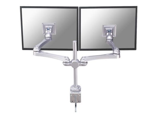 Neomounts FPMA-D930D - Monteringssett - full bevegelse - for 2 LCD-skjermer - sølv - skjermstørrelse: 10"-30" - klemmemonterbar, skrivebordsmonterbar