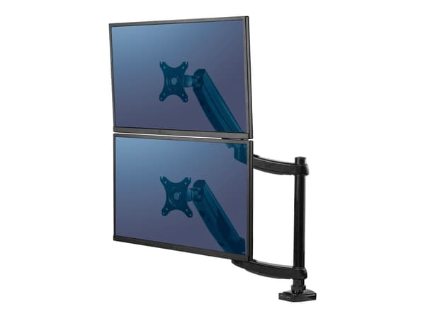 Fellowes Platinum Monitor Arm - Monteringssett - justerbar arm - for 2 skjermer - svart - skjermstørrelse: inntil 27" - skrivebordsmonterbar Sort