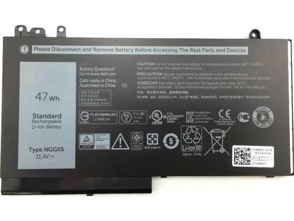 Dell - Batteri för bärbar dator - litiumjon - 3-cells - 47 Wh - för Latitude E5270, E5470