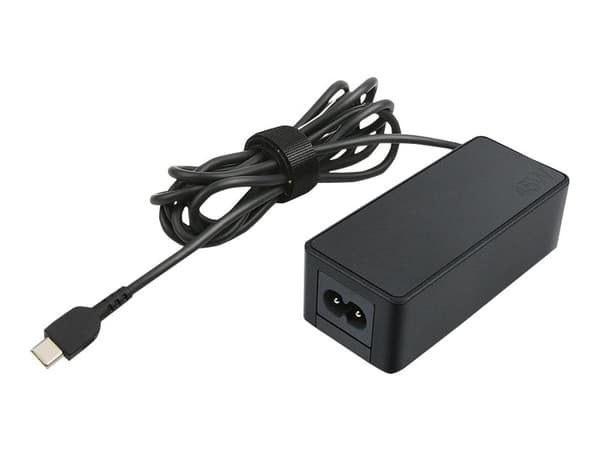 Lenovo USB-C 45W AC Adapter - Strömadapter - 45 Watt - för IdeaPad 3 CB 14; 4G 14Q8C05; 5 14; 5 15; 5 CB 14; 5G 14Q8X05; IdeaPad Flex 5 Chrome 13 Svart