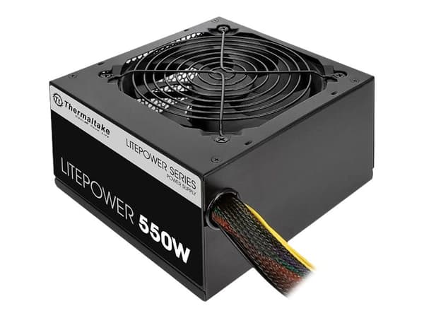 Thermaltake Litepower LTP-550AL2NK - Strømforsyning (sisäinen) - ATX12V 2.3 - AC 230 V - 550 Watt - aktiv PFC - lajittelu musta