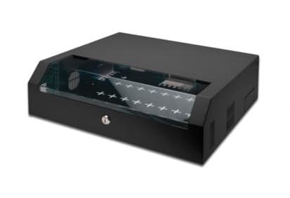 Digitus DN-19 04U-PB-B, Väggmonterad rack, 3U, 30 kg, 8,5 kg, Svart