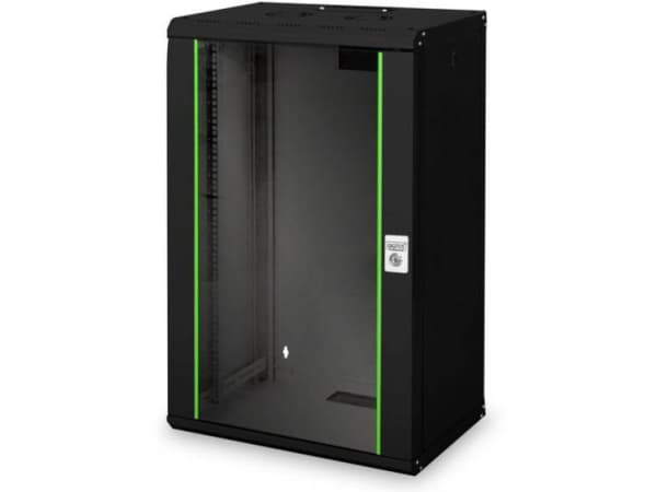 Digitus Unique DN-19 20-U-SW - Rack skap - veggmonterbar - RAL 9005, svart - 20U - 19"