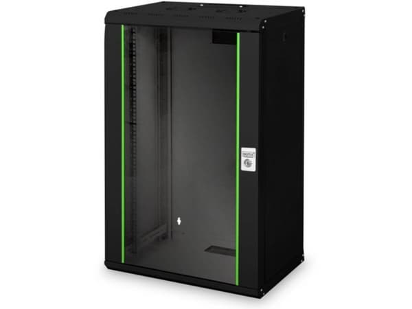 Digitus Unique DN-19 20-U-SW - Rack skap - veggmonterbar - RAL 9005, svart - 20U - 19"