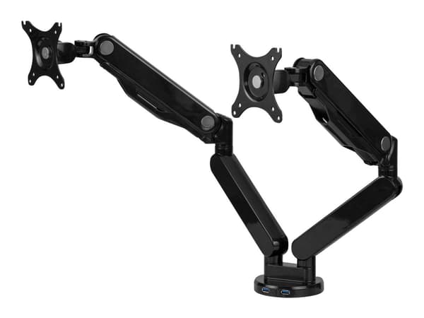 Fellowes Platinum Series Dual Monitor Arm - Monteringssats - justerbar arm - för 2 monitorer - aluminium - svart - skärmstorlek: upp till 27 tum - di Svart