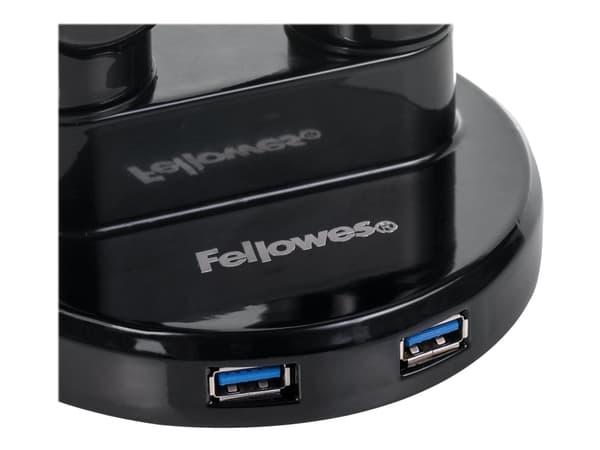 Fellowes Platinum Series Triple Arm - Monteringssett - justerbar arm - for 3 skjermer - aluminium - svart - skjermstørrelse: inntil 27" - skrivebords