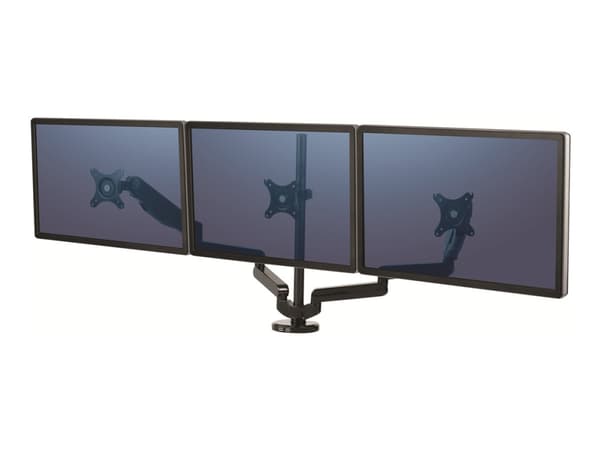 Fellowes Platinum Series Triple Arm - Monteringssett - justerbar arm - for 3 skjermer - aluminium - svart - skjermstørrelse: inntil 27" - skrivebords Sort