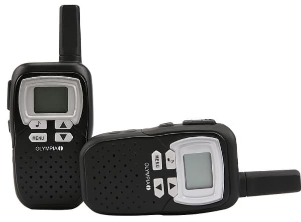 Olympia 1208 - Bærbar - toveis radio - PMR - 446.00625 - 446.09375 MHz - 8 kanalers - svart (en pakke 2)