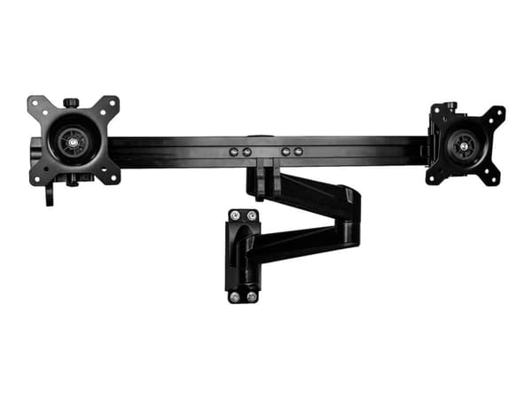 StarTech.com Wall Mount Dual Monitor Arm, Articulating Ergonomic VESA Wall Mount for 2x 24" Displays, Synchronized Adjustable Crossbar, Tilt/Swivel/R