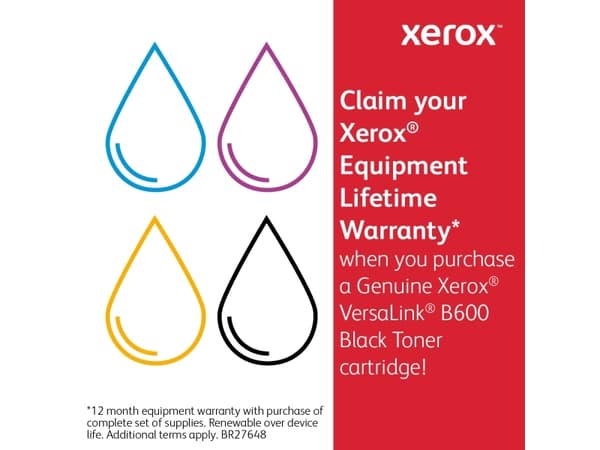 Xerox VersaLink B600/B605/B610/B615 Erittäin suuri kapasiteetti MUSTA värikasetti (46700 sivua), 46700 sivua, Musta, 1 kpl