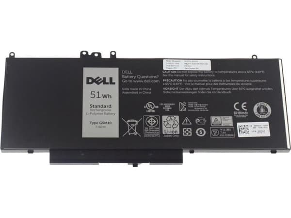 Dell - Batteri för bärbar dator - litiumpolymer - 4-cells - 6.46 Ah - 51 Wh - svart