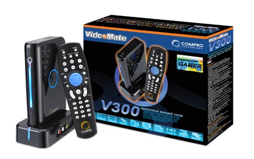 Compro VideoMate V300, Analog, NTSC,PAL, 1680 x 1050 pixlar, 16:10, VGA-kontakt, Svart