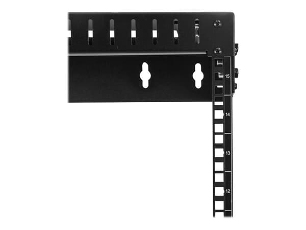 StarTech.com 15U Väggmonterat serverrack med justerbara skenor - Rack - väggmontering - svart - 15U - 19"