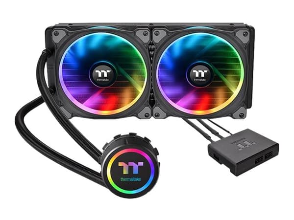 Thermaltake Floe Riing RGB 280 TT, All-in-one-nesteenjäähdytin, 14 cm, 500 RPM, 1400 RPM, 27,2 dB, 63,19 cfm musta