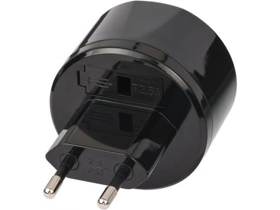 Brennenstuhl 1508500010, Tyyppi A, Tyyppi C (Europistoke), 250 V, 2,5 A, Musta