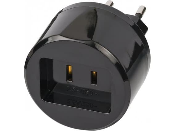 Brennenstuhl 1508500010, Tyyppi A, Tyyppi C (Europistoke), 250 V, 2,5 A, Musta