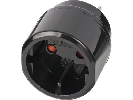 Brennenstuhl 1508450, Type C (Europlug), Type A, 250 V, 16 A, Sort, Blister