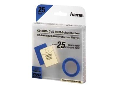 Hama - CD/DVD-muffe - gjennomsiktig (en pakke 25)