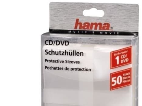 Hama - CD/DVD-muffe - gjennomsiktig (en pakke 50)